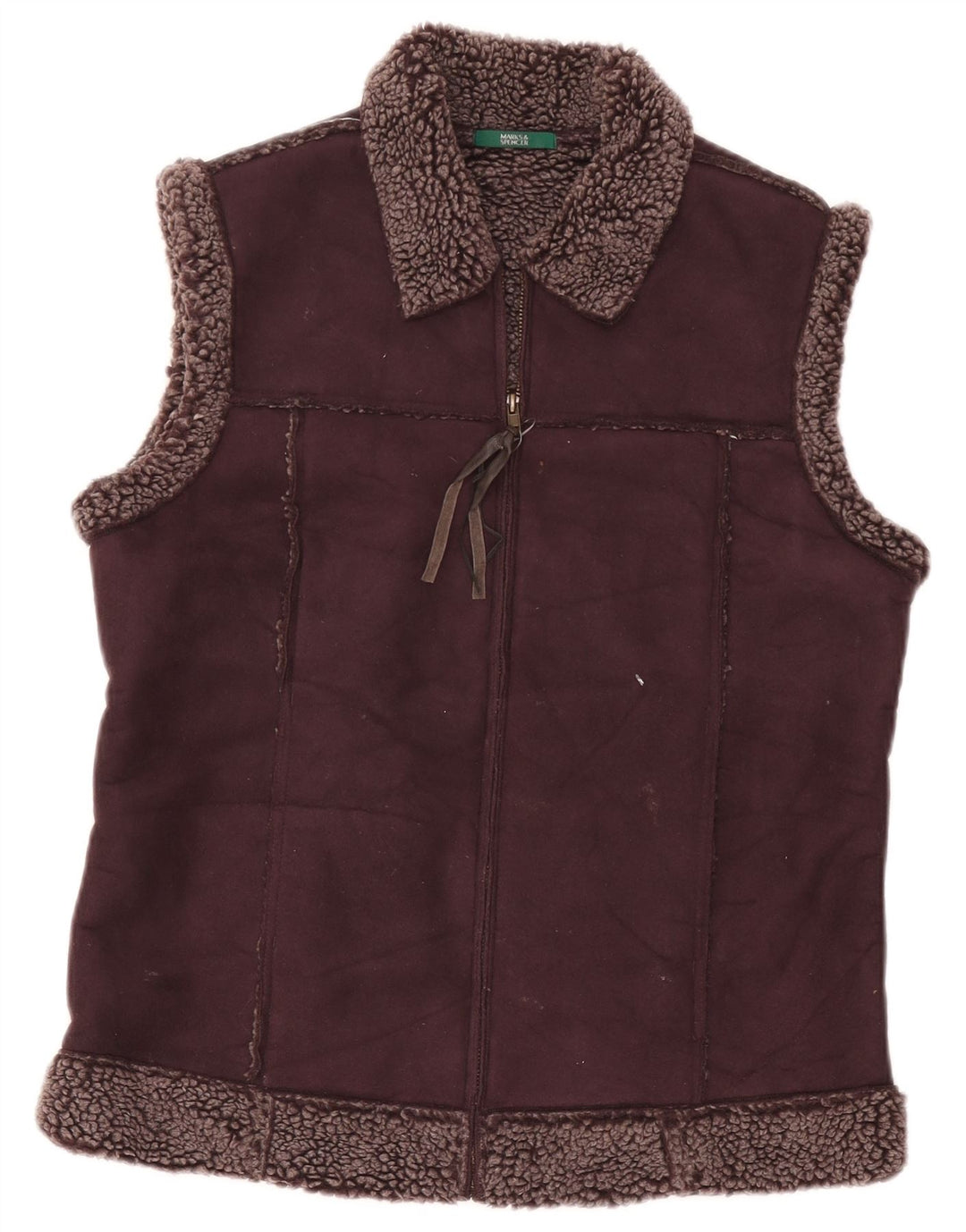Marks & Spencer ženska šerpa majica UK 12 Srednji bordo poliester
