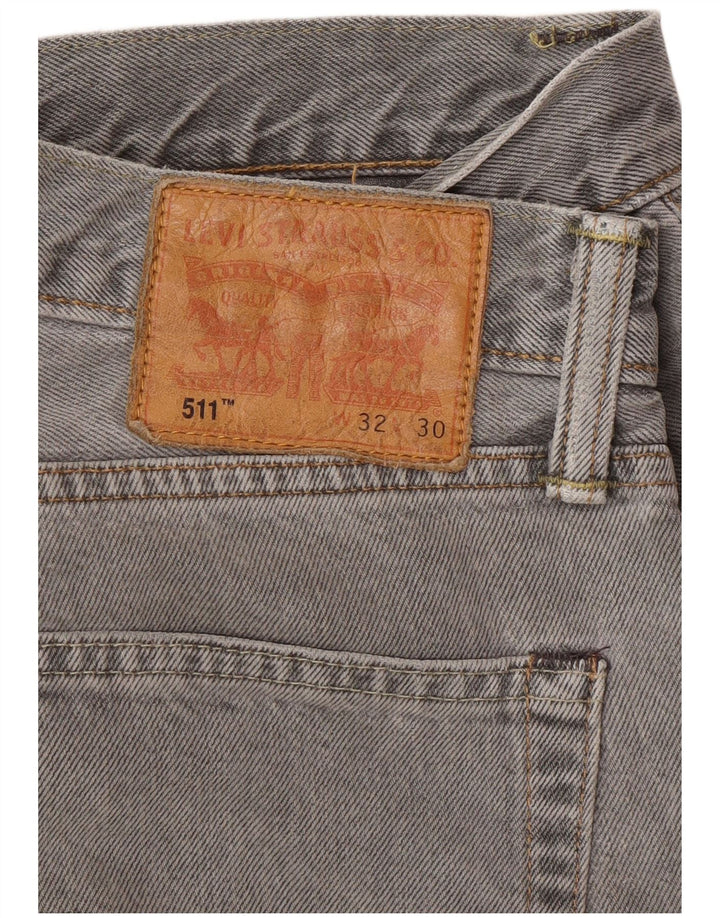 Levi's muške 511 uske sužene traperice W32 L30 sivi pamuk