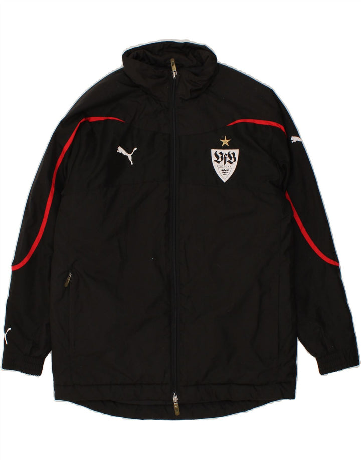 PUMA Boys Stuttgart Graphic Windbreaker Coat 11-12 Years Large Black Vintage Puma and Second-Hand Puma from Messina Hembry 