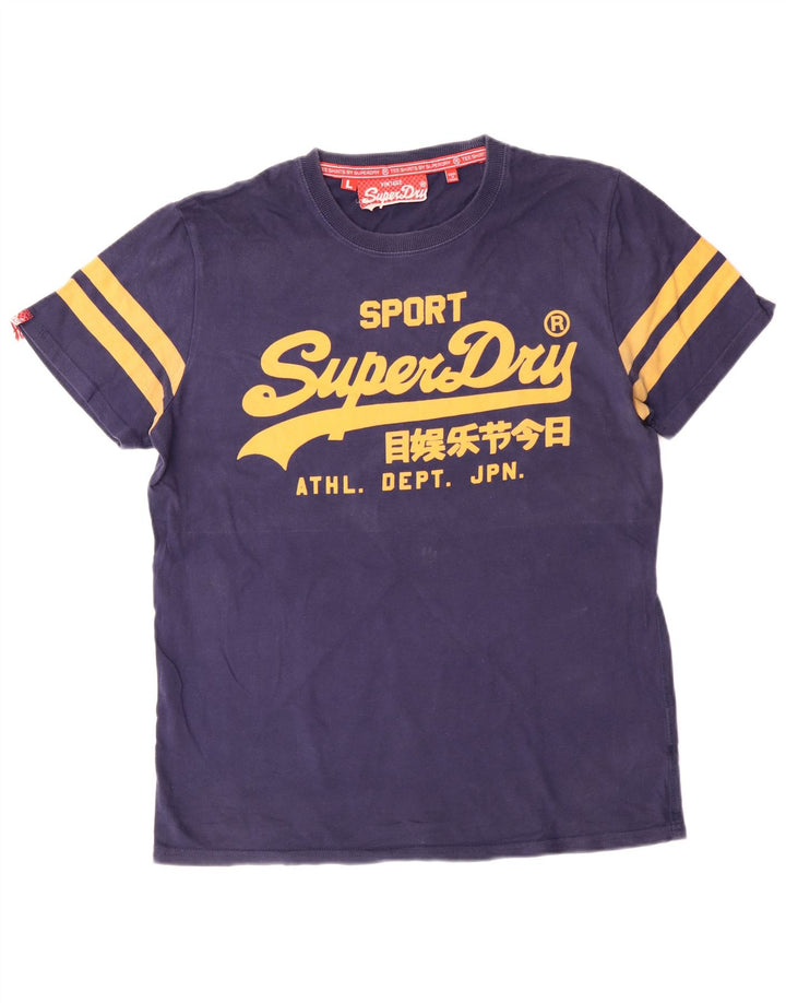 Superdry muška majica kratkih rukava s grafičkim motivima, veliki tamnoplavi pamuk