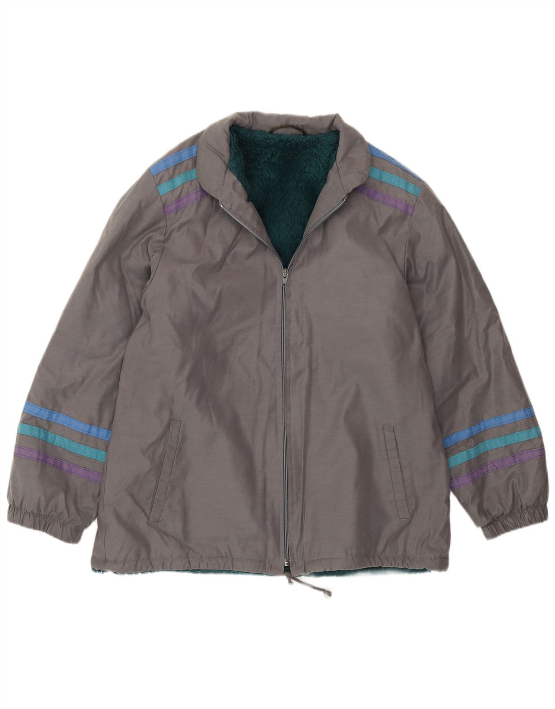 Vintage muška jakna vjetrovka UK 38 srednje sive pruge