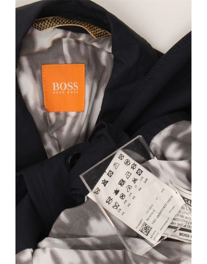 HUGO BOSS Muška jakna sa 2 gumba EU 46 Mala tamnoplava pamuk