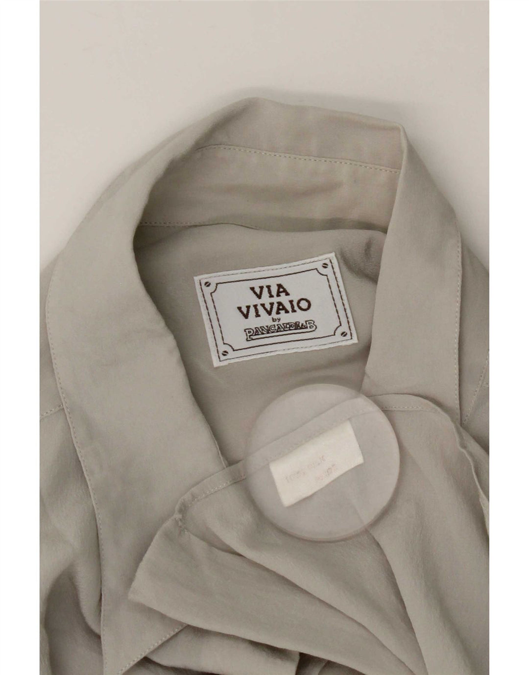 Pancaldi ženska košulja bluza UK 18 XL siva svila