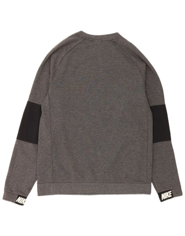 Nike Mens Graphic Sweatshirt Jumper Small Grey Colourblock Cotton