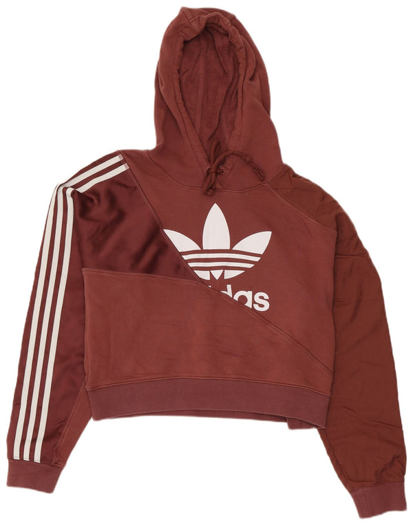 Adidas Ženska majica s kapuljačom Graphic Crop UK 12 Srednje kestenjasti pamuk