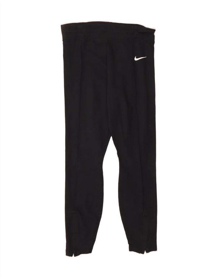 ADIDAS Womens Leggings UK 14 Medium  Black Rayon Vintage Adidas and Second-Hand Adidas from Messina Hembry 
