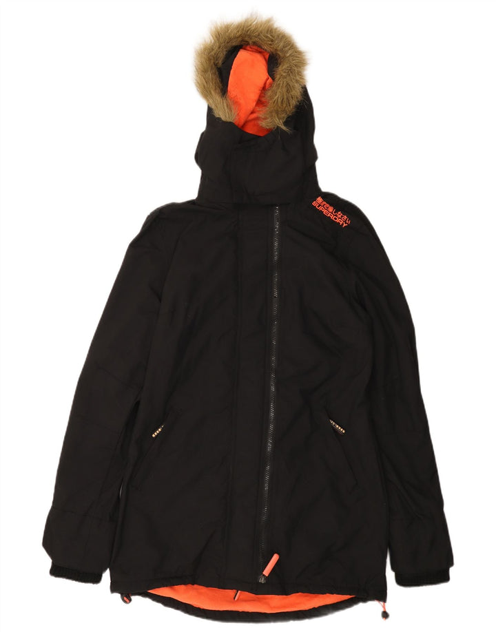 SUPERDRY muška parka jakna s kapuljačom UK 36 Mala crna najlonska