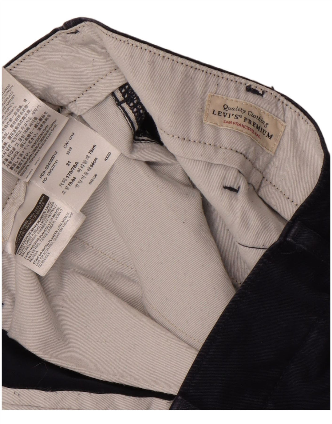 Levi's muške chino kratke hlače W31 srednje tamnoplavi pamuk