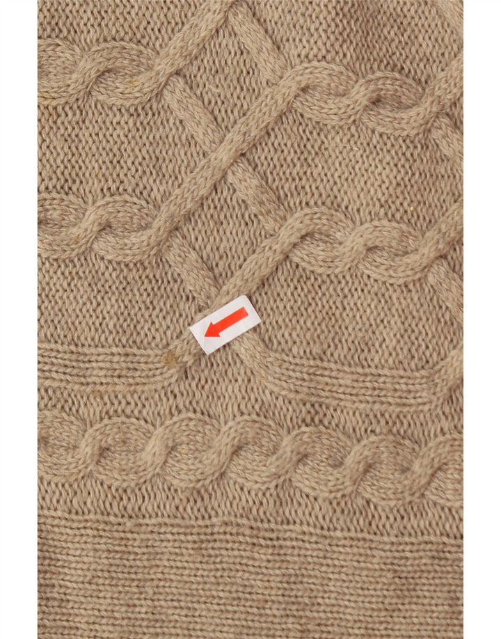 MASSIMO DUTTI Womens Oversized Roll Neck Poncho Jumper UK 10 Small Brown Vintage Massimo Dutti and Second-Hand Massimo Dutti from Messina Hembry 