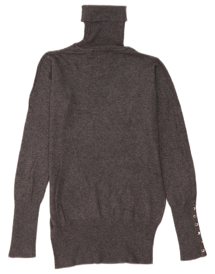 Zara ženski pulover s rol izrezom UK 10 Small Gray Rayon