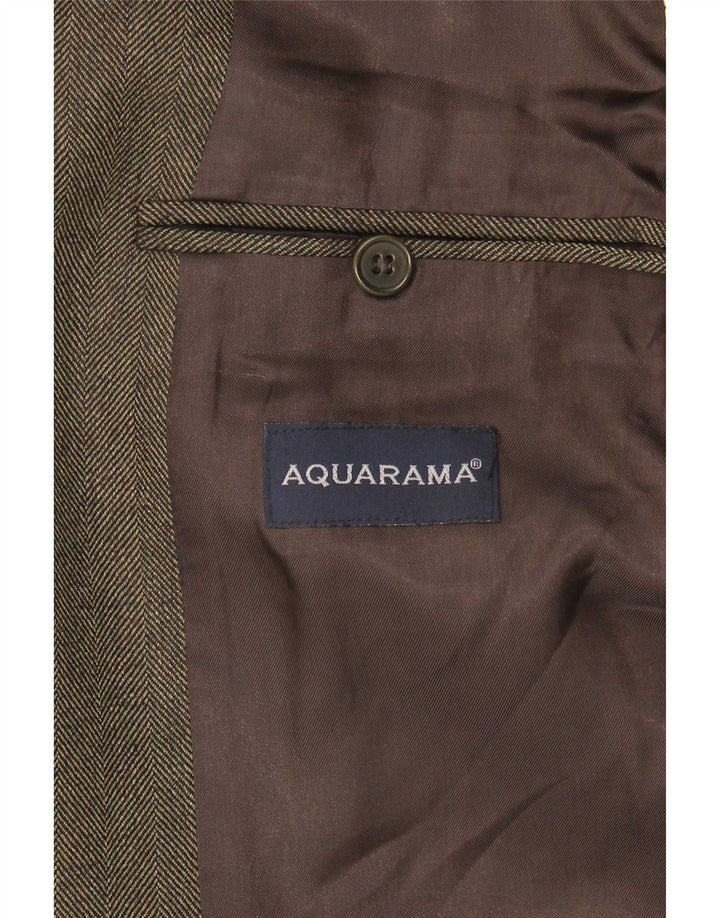 Aquarama muška jakna sa 3 gumba IT 50 Large Green Virgin Wool