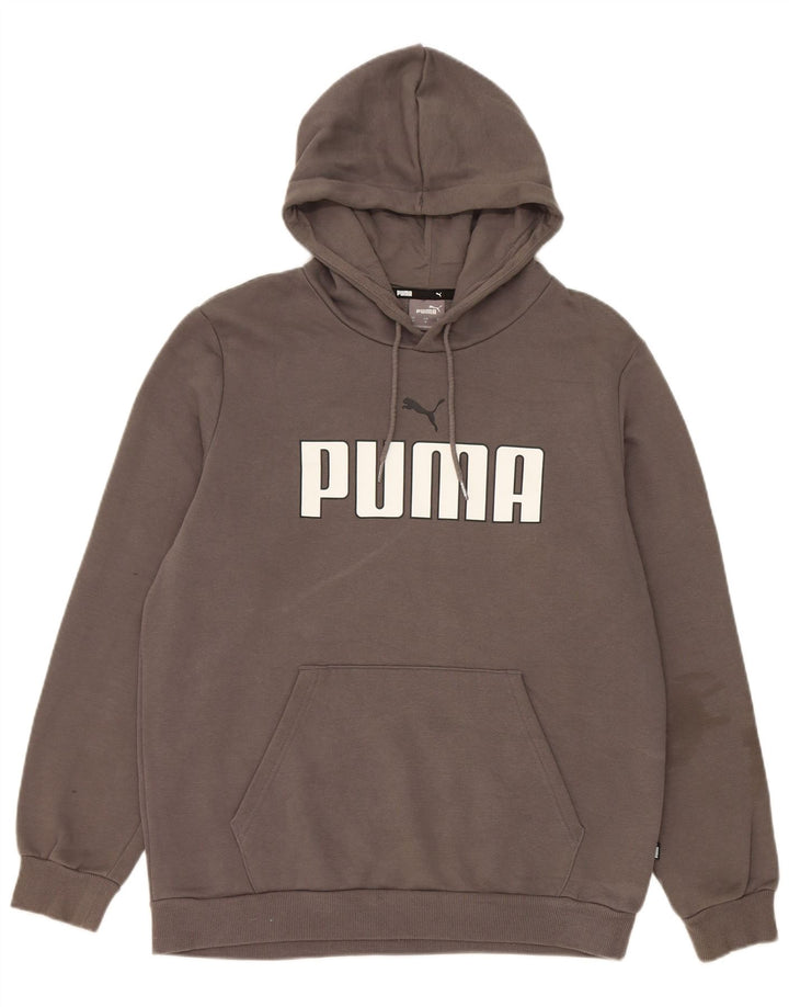 Puma muška majica s kapuljačom srednje sive boje