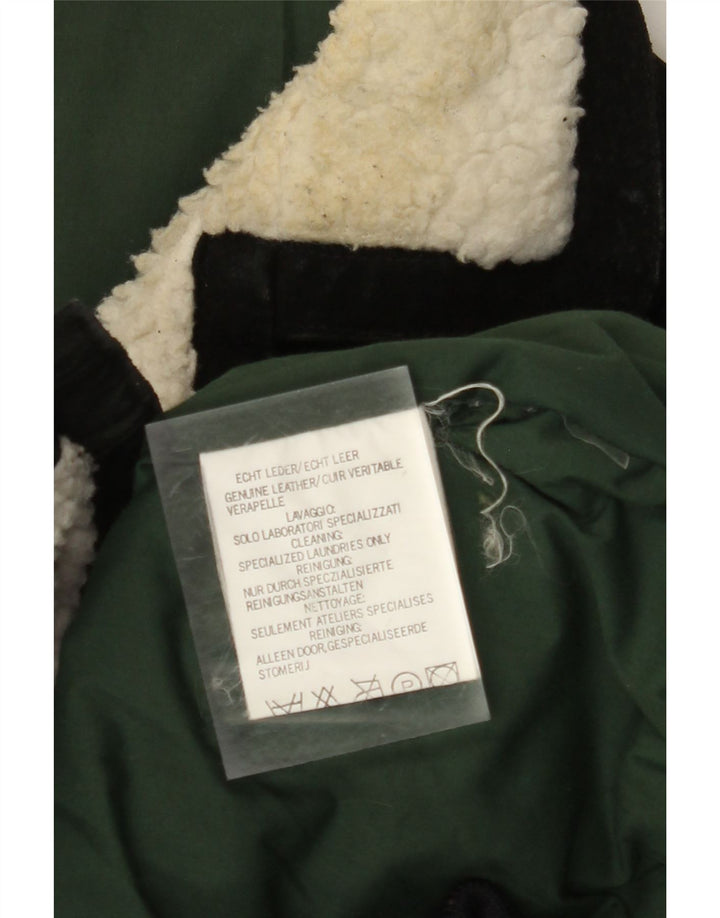 VINTAGE muška jakna od brušene kože UK 42 XL smeđa koža u blokovima boja