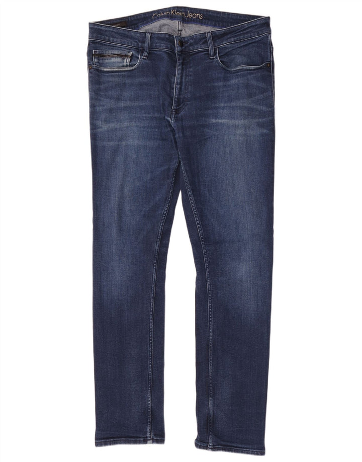 Calvin Klein Muške uske traperice W36 L32 Plave