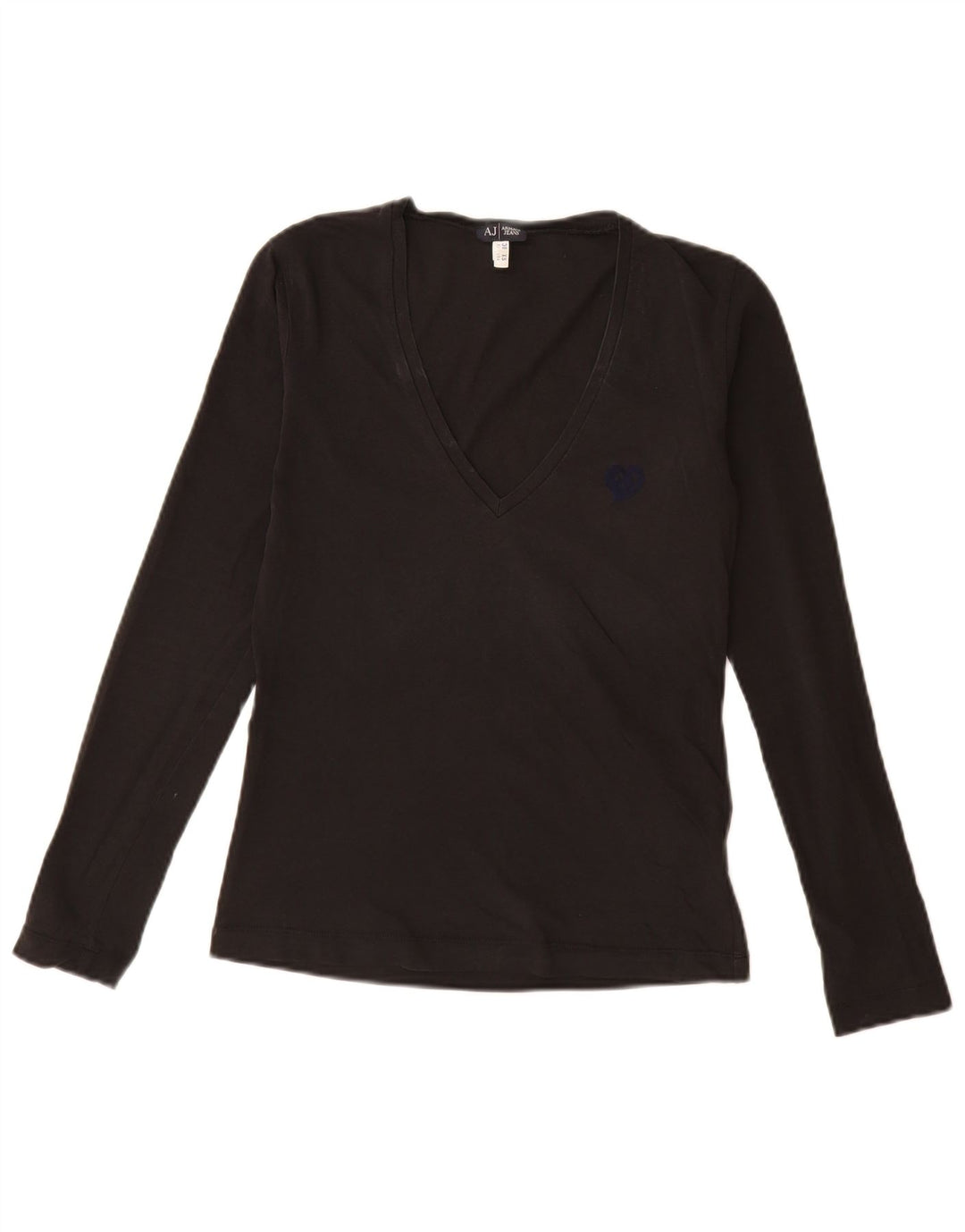 Armani Jeans Ženska majica dugih rukava EU 38 Srednje crni pamuk