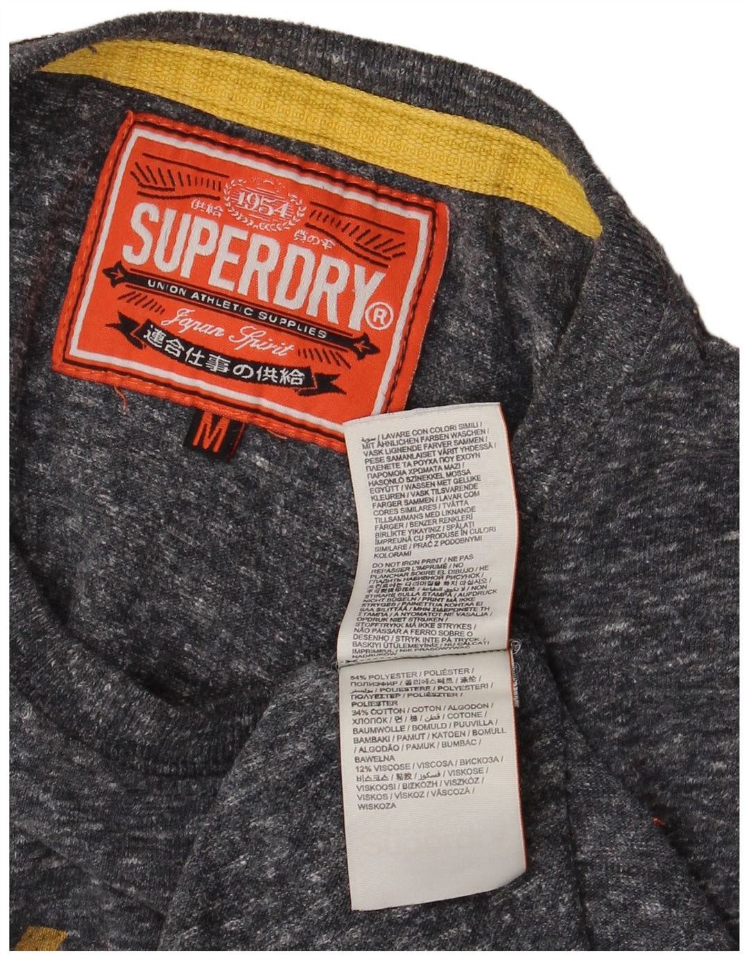SUPERDRY muška grafička majica kratkih rukava, srednje sivi flekasti pamuk