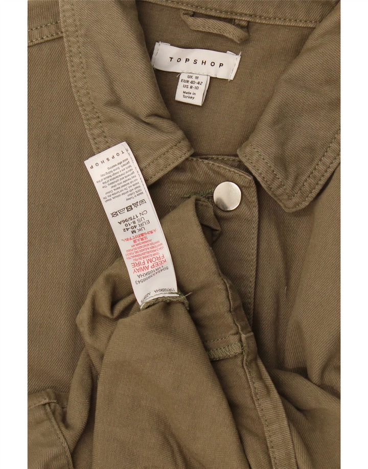 Topshop ženska prevelika bomber jakna UK 14, srednji kaki pamuk