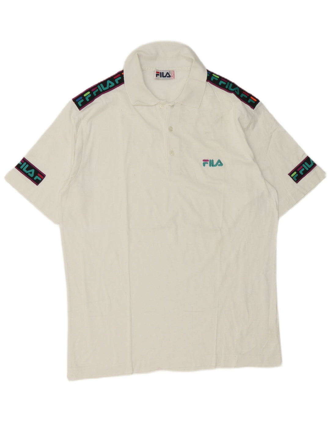 Fila muška grafička polo majica IT 50 pamuk srednje bijele boje