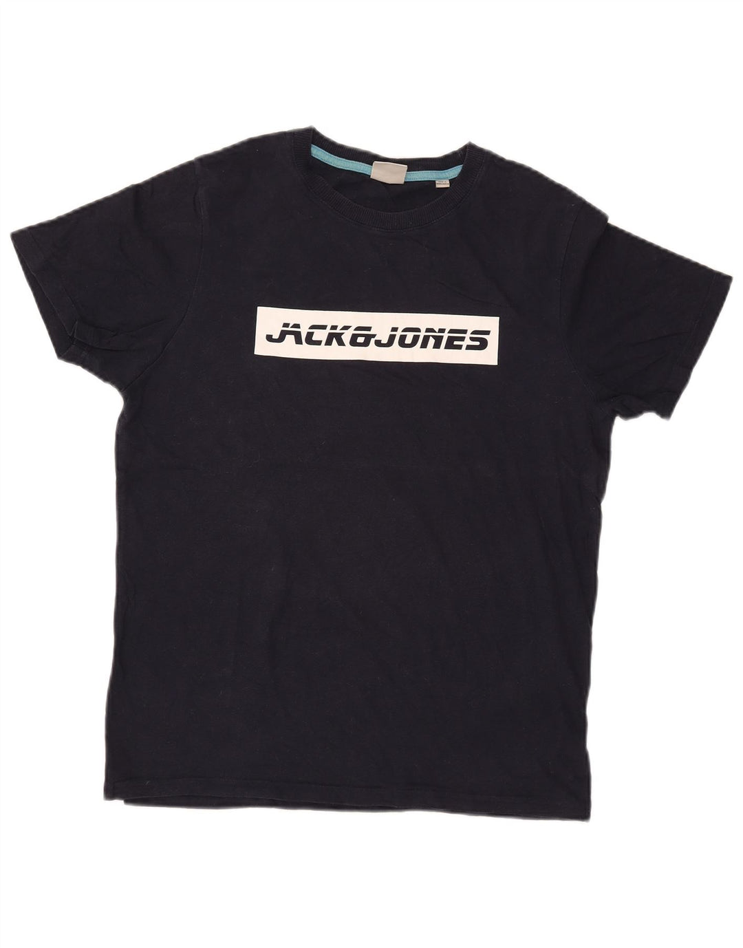 JACK & JONES Muška majica kratkih rukava s grafičkim motivima Srednji tamnoplavi pamuk