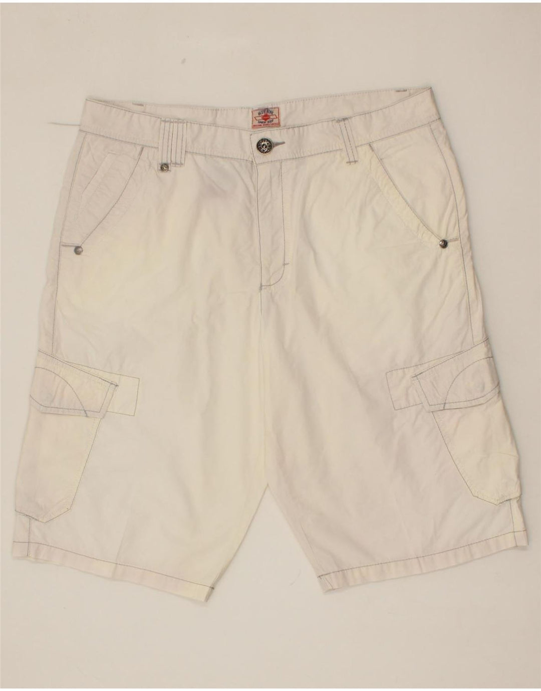 VINTAGE Mens Cargo Shorts IT 52 XL W38 White Cotton Vintage Vintage and Second-Hand Vintage from Messina Hembry 