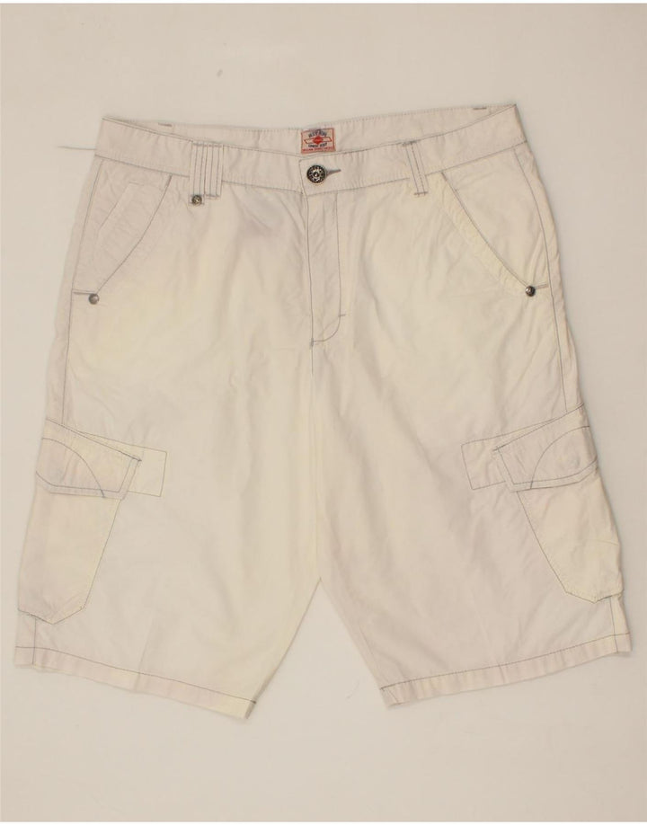 VINTAGE Mens Cargo Shorts IT 52 XL W38 White Cotton Vintage Vintage and Second-Hand Vintage from Messina Hembry 