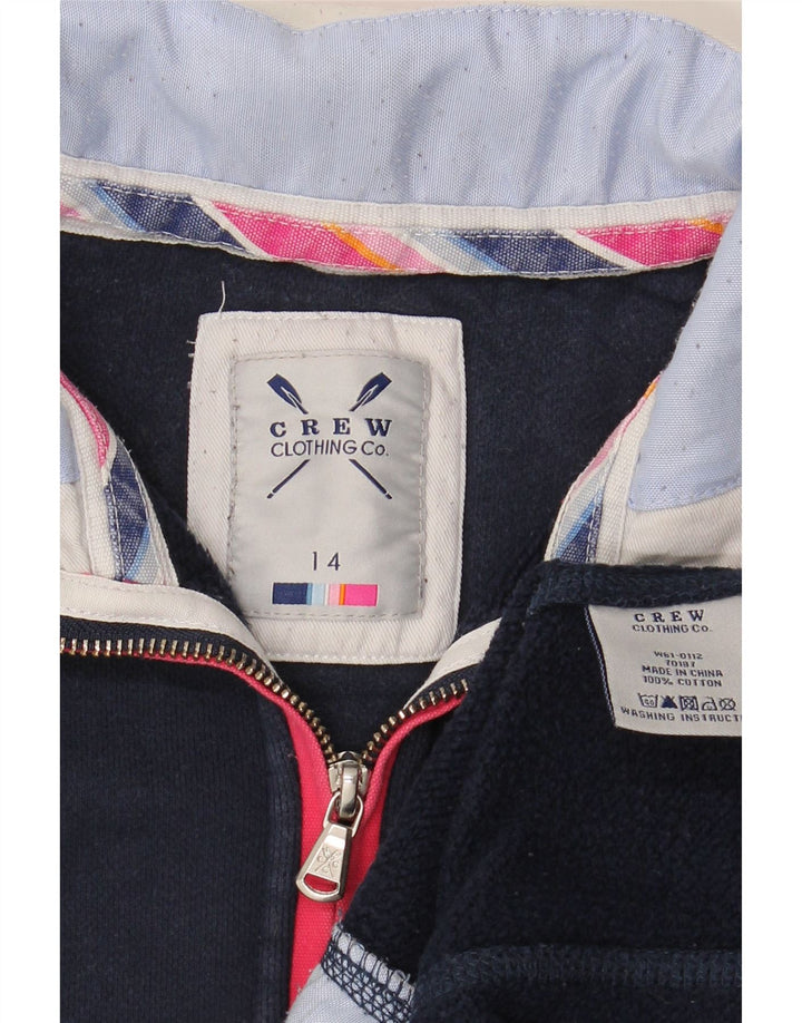 CREW CLOTHING Ženska majica s izrezom s patentnim zatvaračem UK 14 Velika tamnoplava