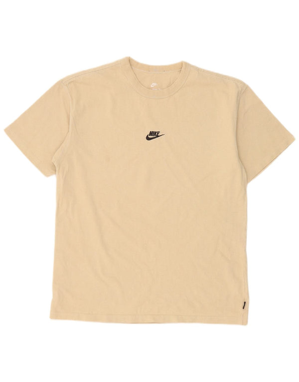 Nike Muška široka majica kratkih rukava, srednji bež pamuk