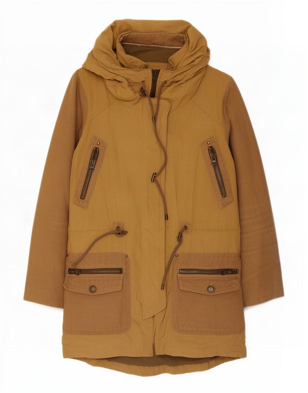 Zara ženska parka jakna s kapuljačom UK 10 Small Beige Poliester