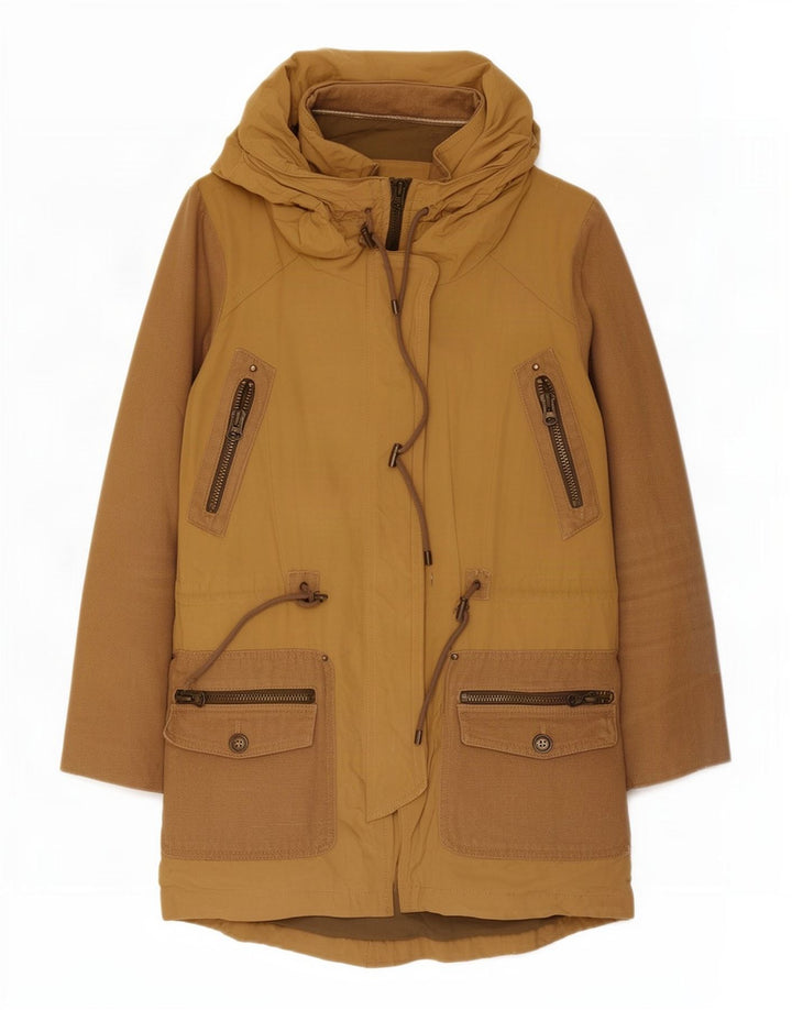 Zara ženska parka jakna s kapuljačom UK 10 Small Beige Poliester