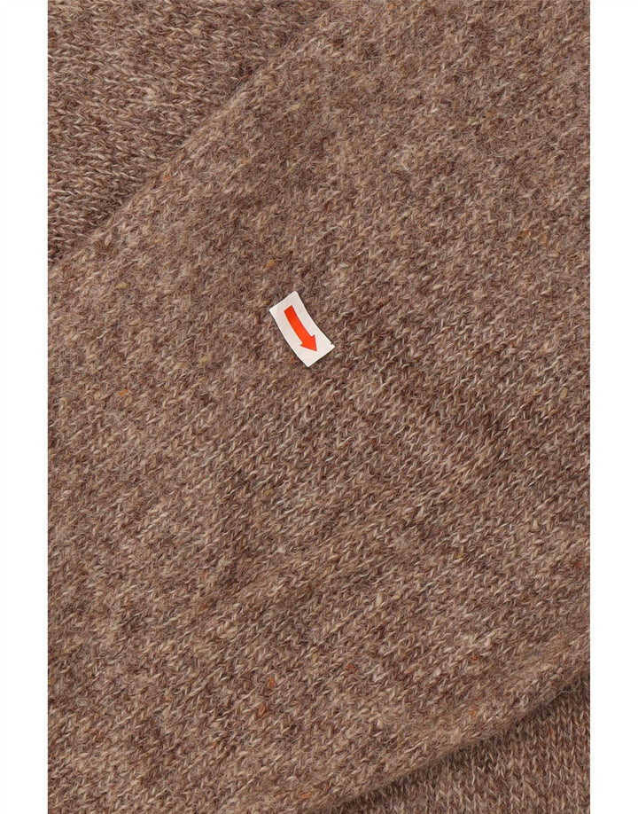 KAPPA muški džemper s okruglim izrezom 2XL smeđe pjegave vune