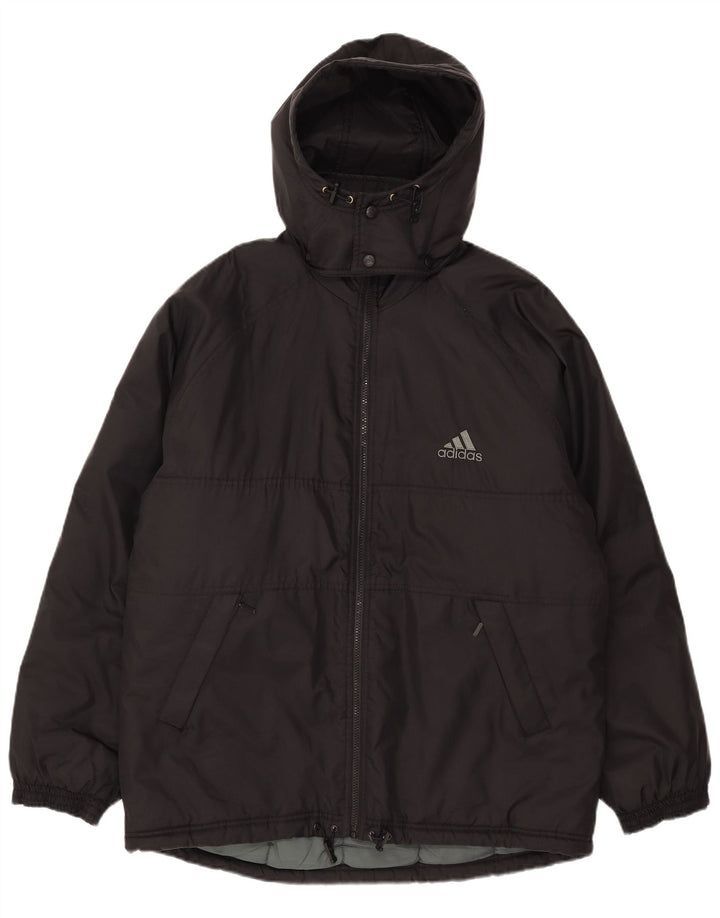 Adidas muška grafička podstavljena jakna s kapuljačom UK 38/40 srednji crni poliester