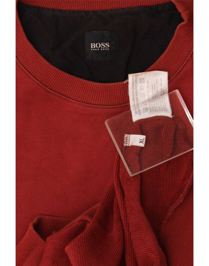 Hugo Boss muški džemper XL, kestenjasti pamuk