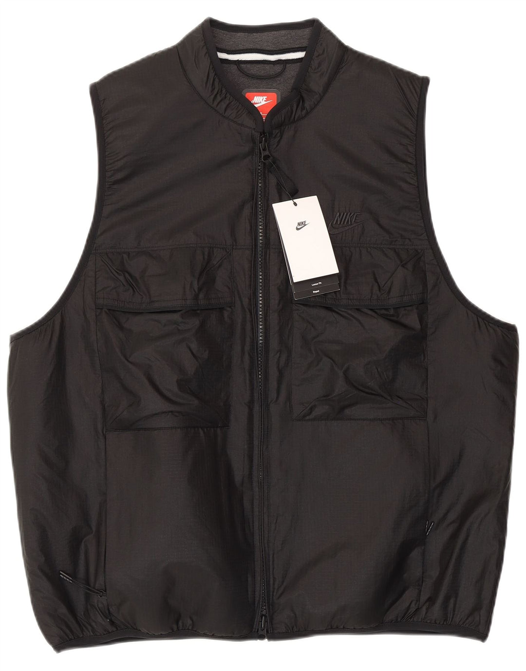 Nike Mens Padded Gilet UK 38 Medium Black Nylon