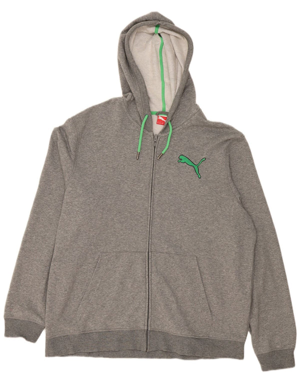 Puma muški pulover s kapuljačom na patentni zatvarač 2XL, sivi flekasti pamuk