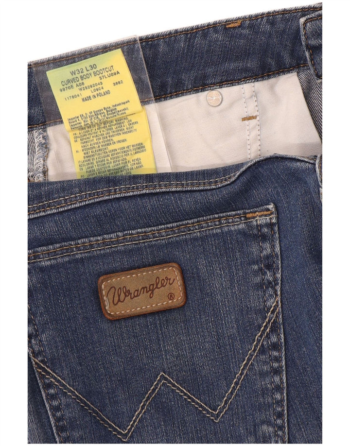 Wrangler ženske traperice s curvy bootcut W32 L30 plavi pamuk