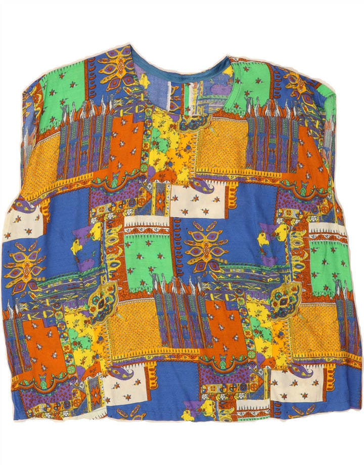 VINTAGE Womens Sleeveless Blouse Top UK 20 2XL Multicoloured Patchwork Vintage Vintage and Second-Hand Vintage from Messina Hembry 