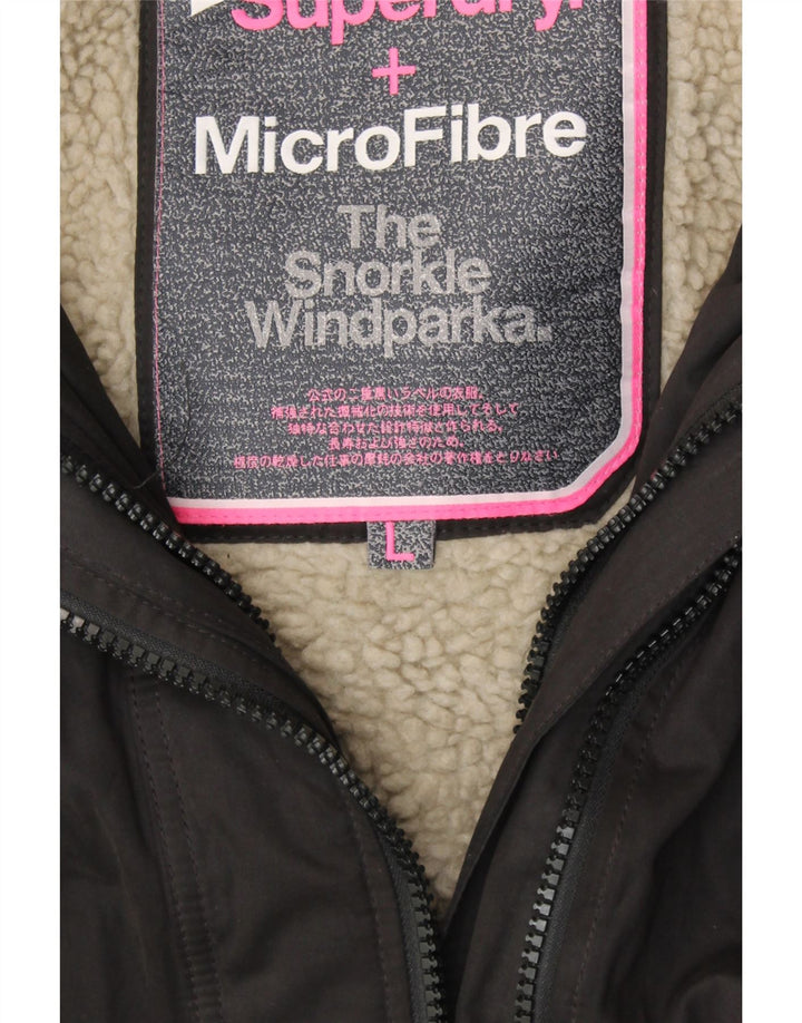 SUPERDRY ženska jakna s kapuljačom Windparka UK 16 velika crna