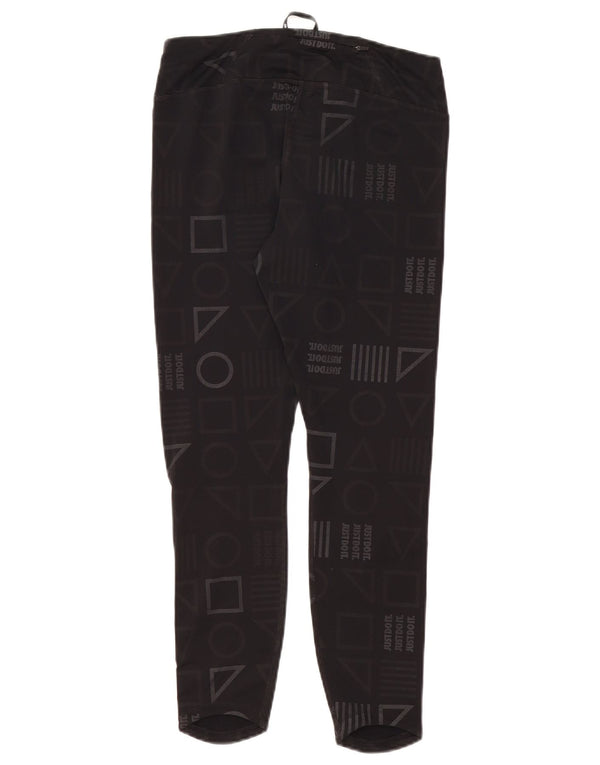 Nike Ženske Dri Fit Graphic tajice UK 14 srednje crne geometrijske