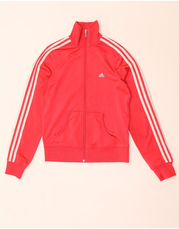 Adidas ženska gornja jakna za trenirku UK 10 mali crveni poliester