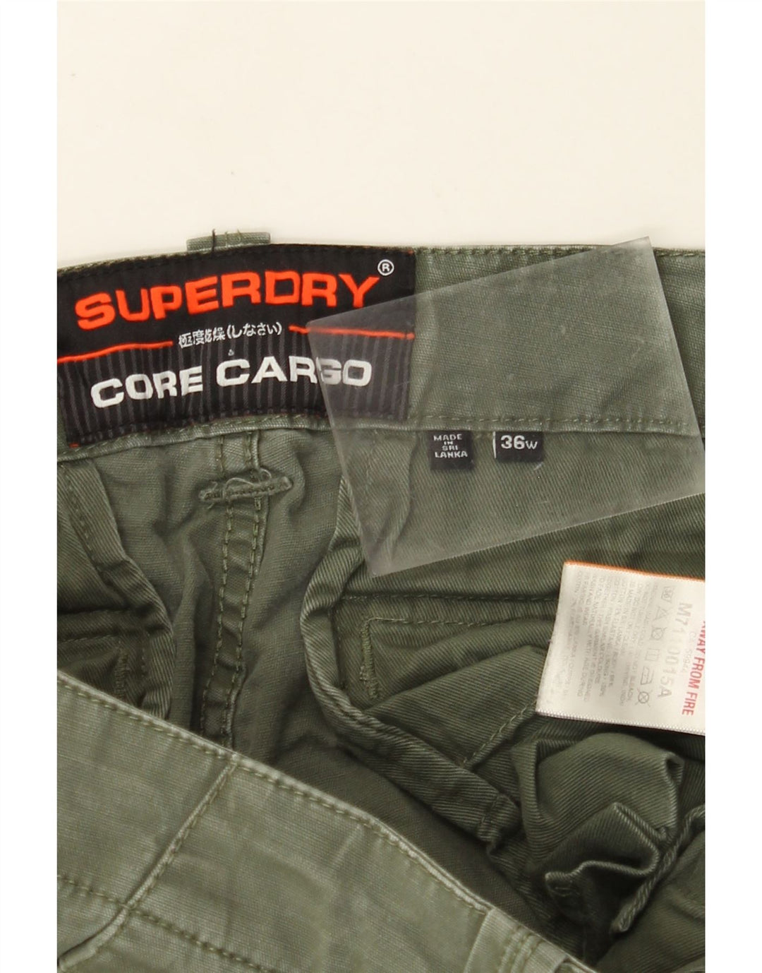 SUPERDRY muške kargo kratke hlače W36 veliki kaki pamuk