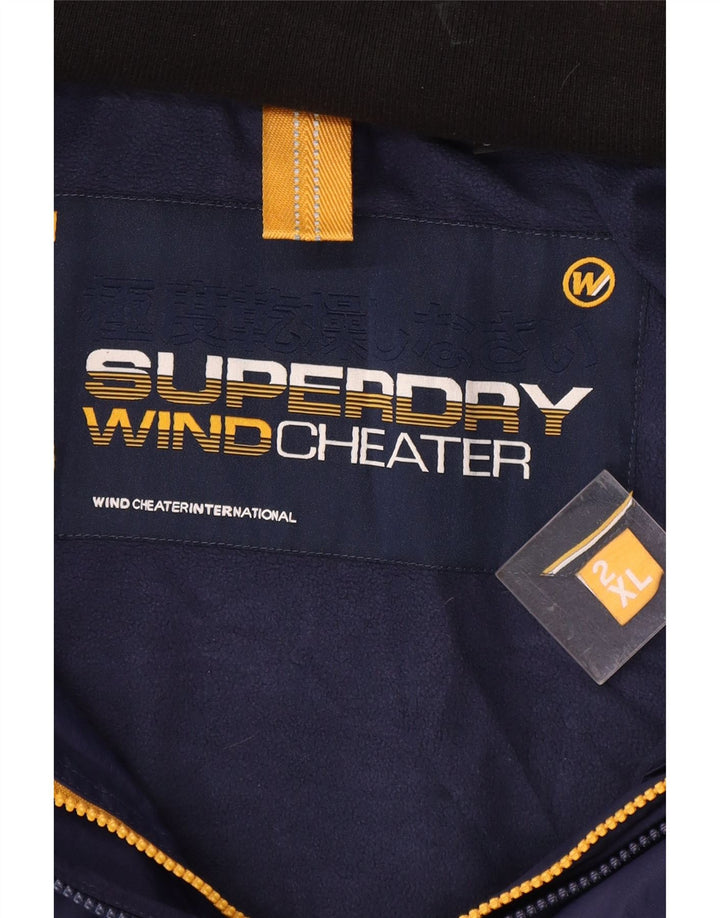 Superdry ženska jakna s grafičkom vjetrovkom UK 20 2XL tamnoplava
