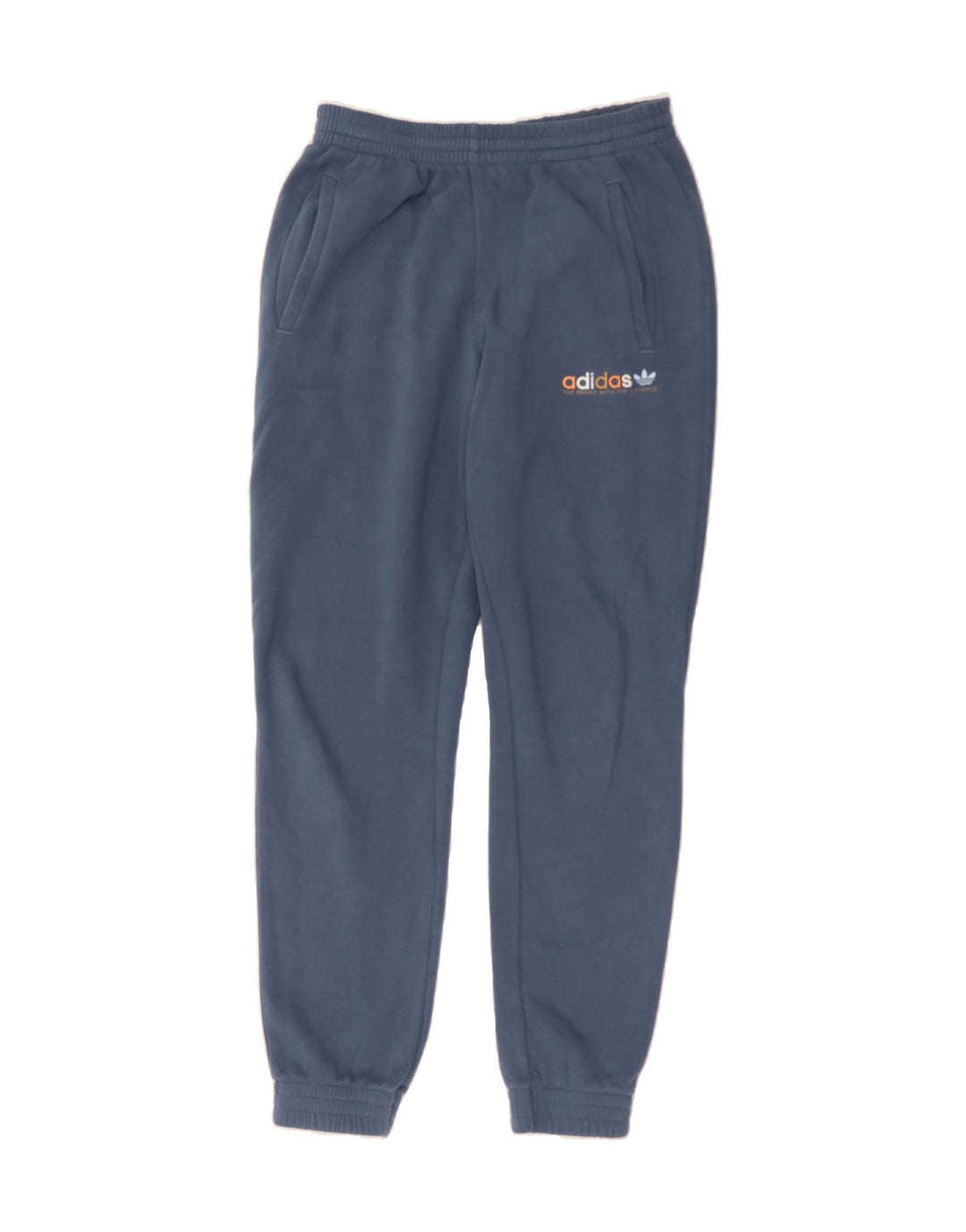 ADIDAS Mens Tracksuit Trousers Joggers Medium  Blue Cotton Vintage Adidas and Second-Hand Adidas from Messina Hembry 