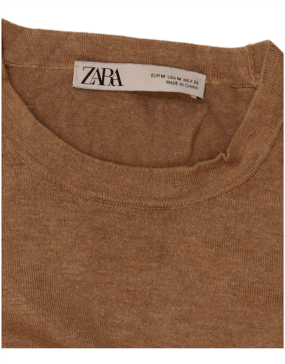 Zara ženski džemper s okruglim izrezom UK 12 Srednje bež