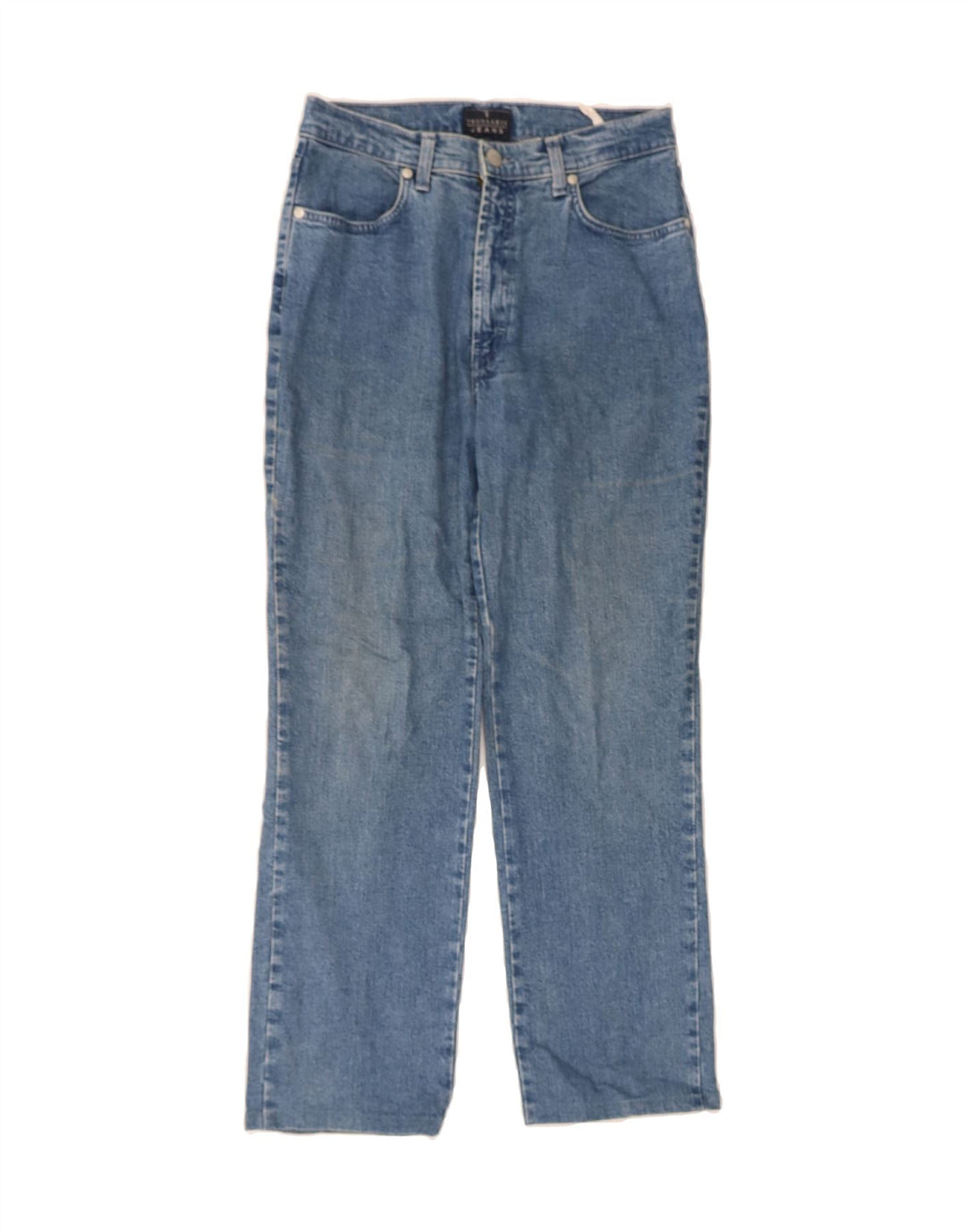 TRUSSARDI Womens Straight Jeans W28 L26 Blue Cotton Vintage Trussardi and Second-Hand Trussardi from Messina Hembry 