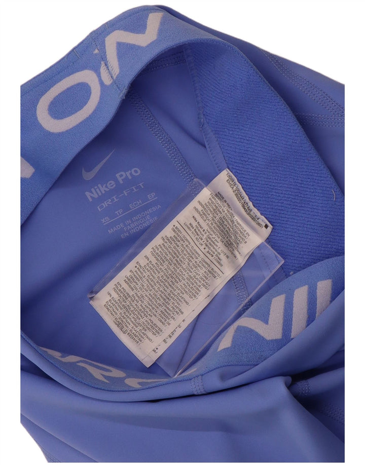 NIKE ženske Dri Fit grafičke tajice UK 6 XS plavi poliester