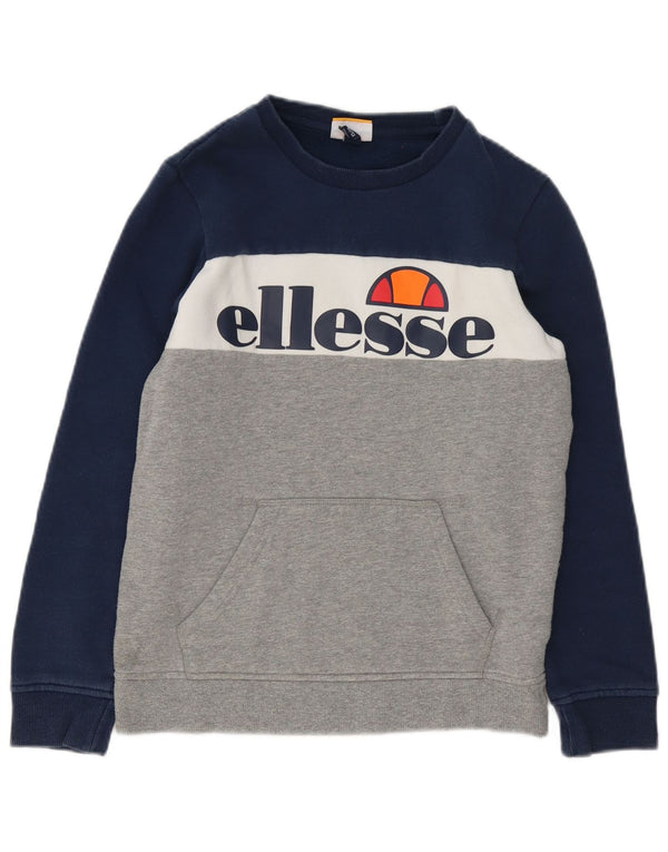 Ellesse Boys Graphic Sweatshirt Džemper 12-13 godina plavi pamuk