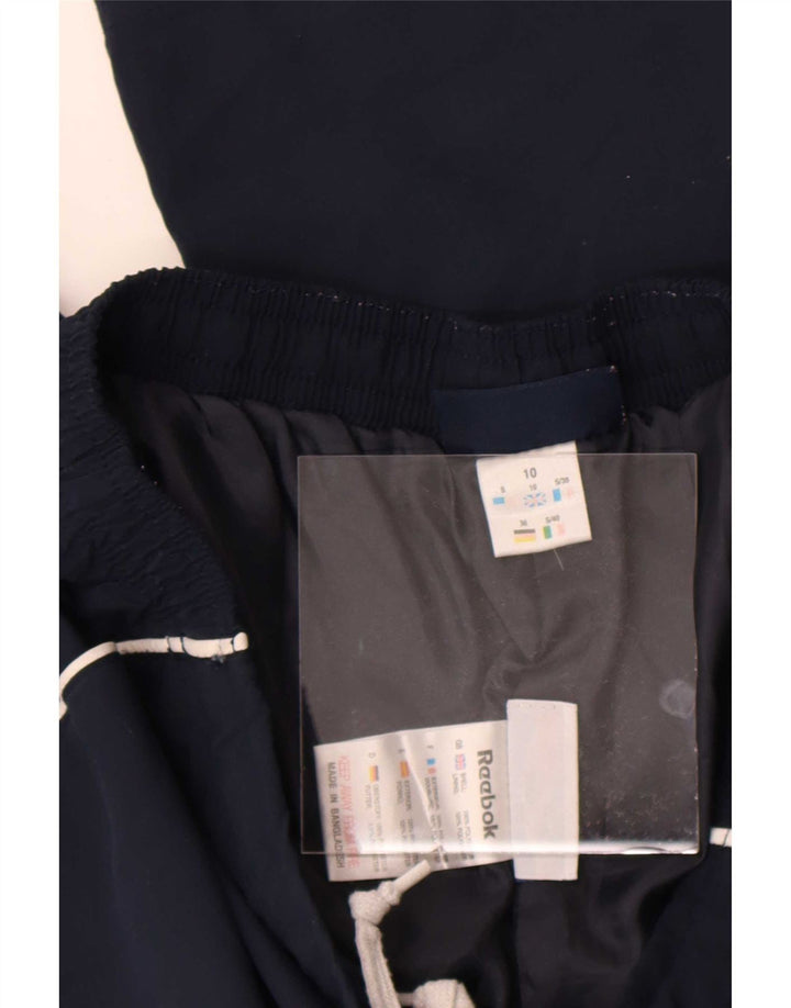 Reebok Ženske Capri Trenirke Hlače UK 10 Male tamnoplave poliesterske