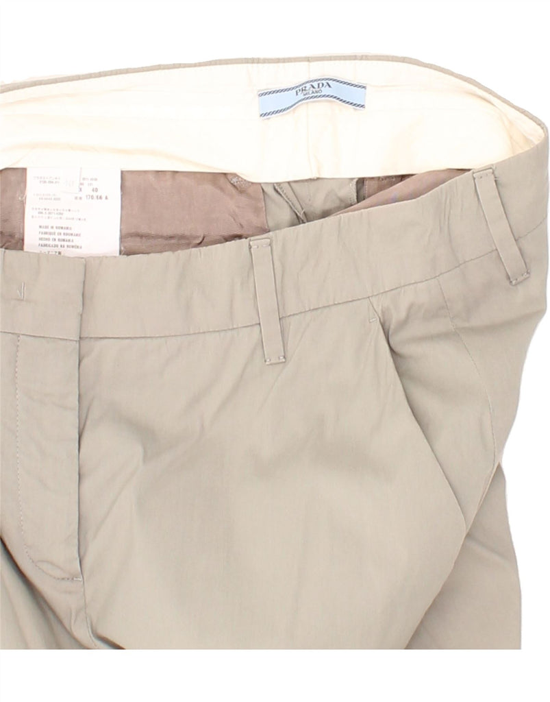 PRADA Womens Straight Chino Trousers EU 40 Medium W30 L26 Grey Cotton Vintage Prada and Second-Hand Prada from Messina Hembry 