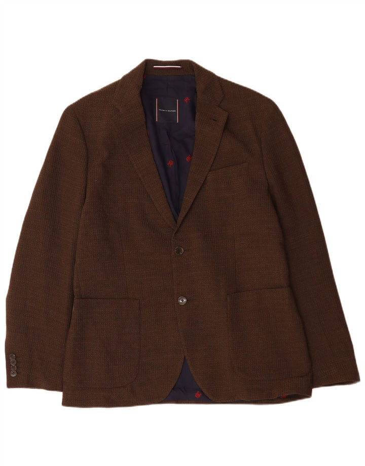 Tommy Hilfiger muška jakna sa 2 gumba IT 50 veliki smeđi poliester