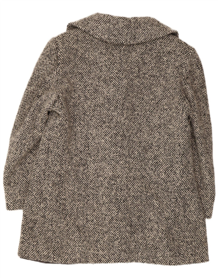 Moessmer ženski graškasti kaput UK 14 Srednje siva djevičanska vuna